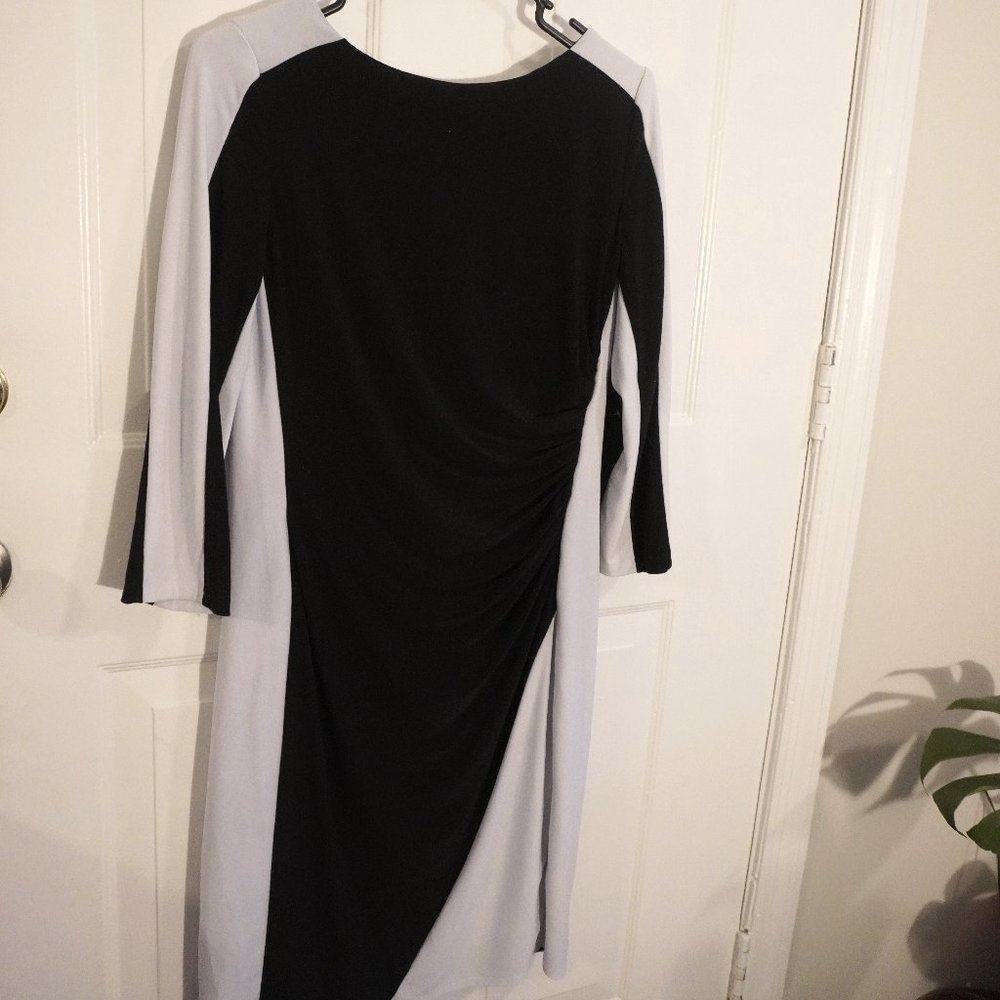 Color Block Faux Wrap Dress